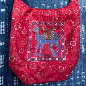 Embroidered Camel - Bohemian Crossbody Sling Bag